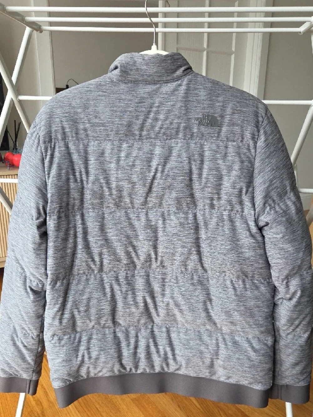 The North Face Men's Heather Gray Quilted Puffer Jacket
